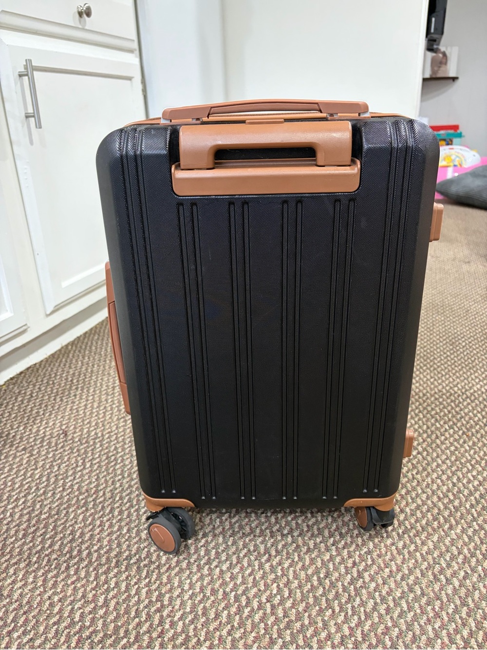 BOSTANTEN 24” Hardshell Luggage – Black/Brown Travel Carry On